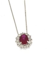 Collana Soranzo Gioielli Donna Pietre Preziose in Oro bianco Rubino 0.72 Ct GI10354254 - GI10354254